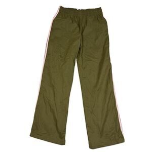 With Jean Track Pants Green Pink Stripe Womens Size XS